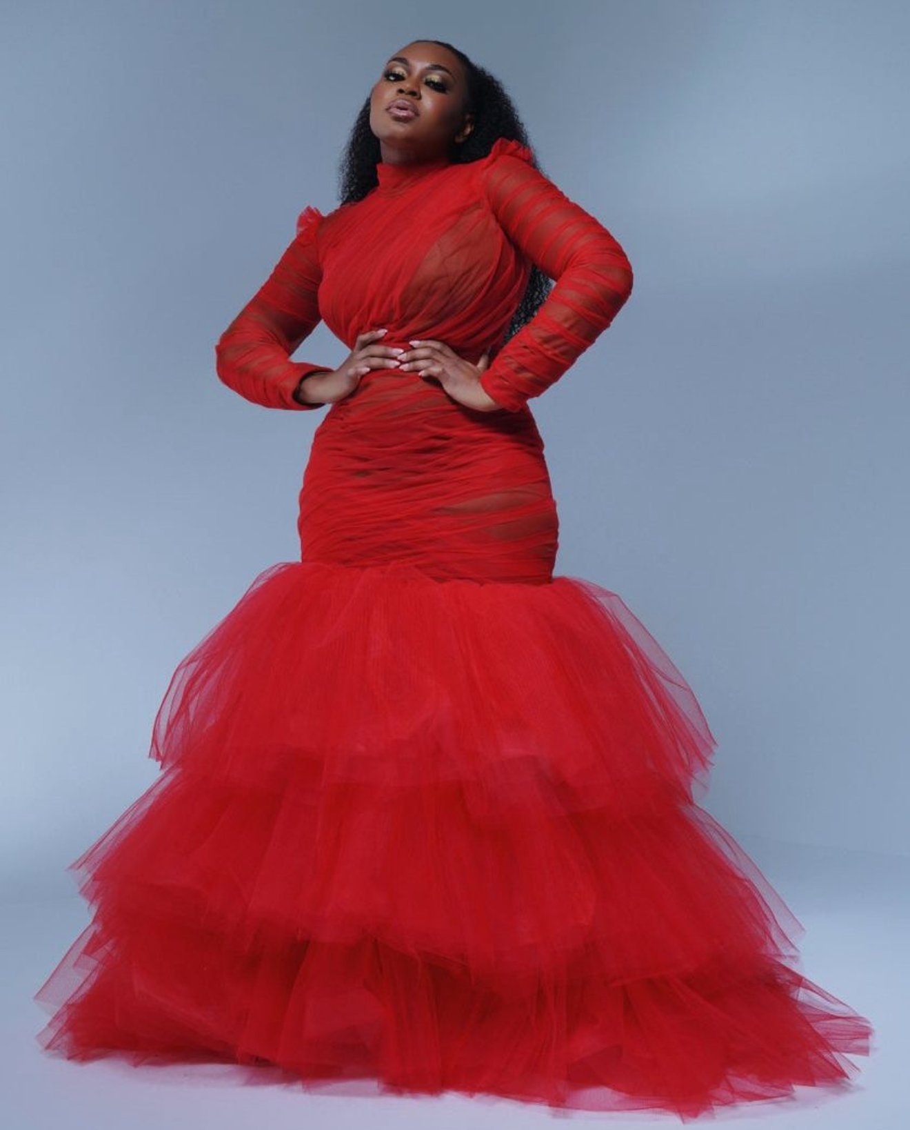 Yandy Smith Sings At The Mr Santa The Movie Premiere In Atlanta In A Red Oyemwen Gown Available At Fashion Bomb Daily Shop IMG 5602