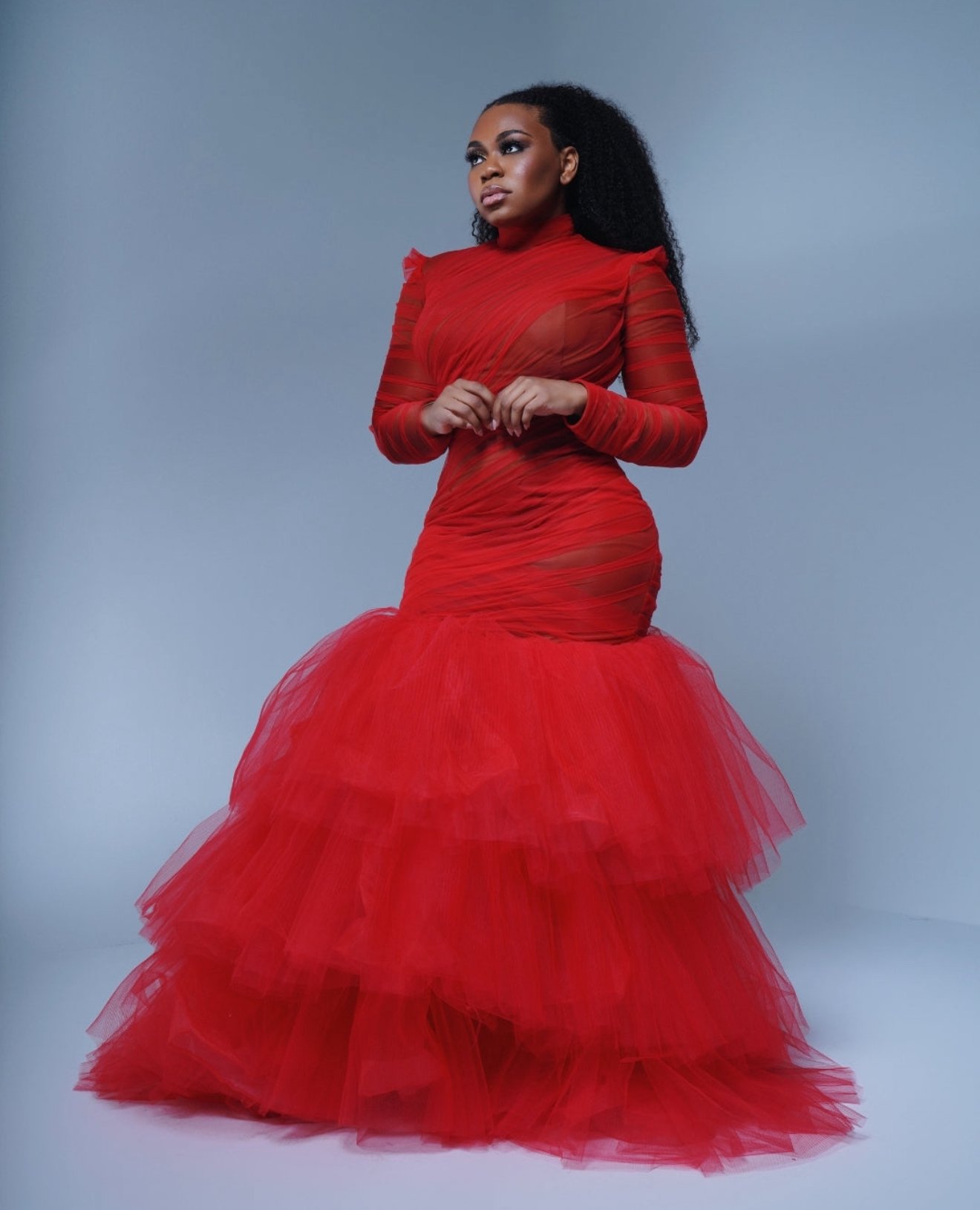 Yandy Smith Sings At The Mr Santa The Movie Premiere In Atlanta In A Red Oyemwen Gown Available At Fashion Bomb Daily Shop IMG 5605