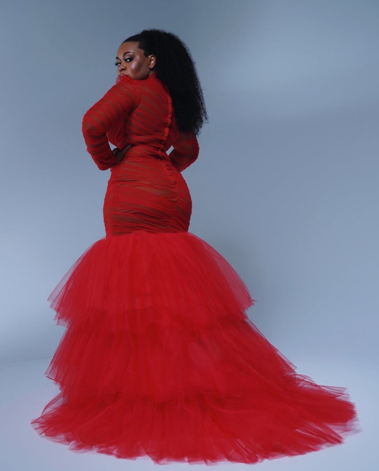 Yandy Smith Sings At The Mr Santa The Movie Premiere In Atlanta In A Red Oyemwen Gown Available At Fashion Bomb Daily Shop IMG 5604