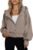 Trendy Queen Hoodies for Women Full Zip Up Cropped Sweatshirts Jackets Casual Comfy Gym Tops Fall Outfits Winter Clothes 2024