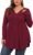 SHIJIALI Women’s Plus Size Henley Shirts V Neck Button Tunic Tops Casual Long Sleeve Swing Flowy Blouse